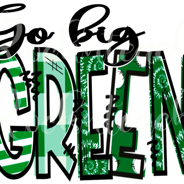 Go big green  png, green football png, football download