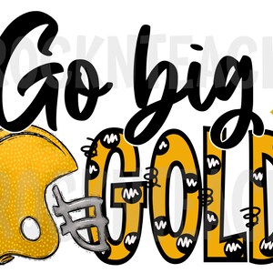 Go big gold png, football png, sports png, football download