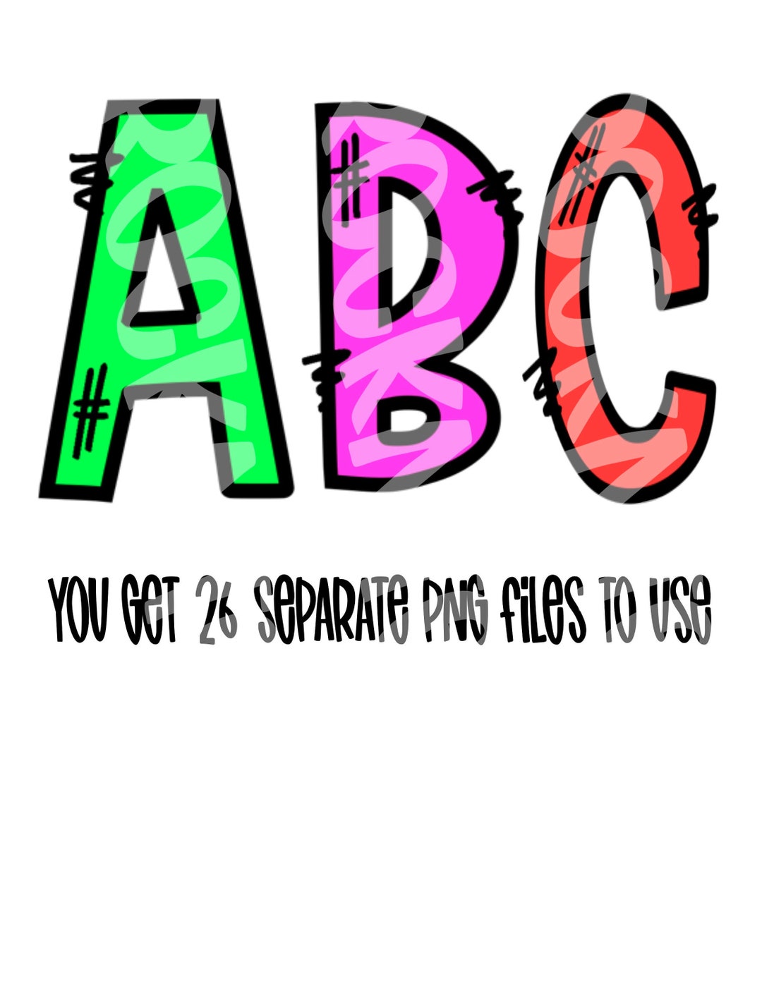 Colorful Bright Alphabet Clipart, Letter Clipart, Clipart Letters ...