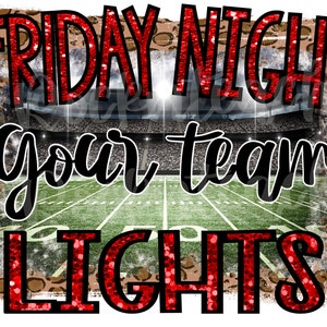 friday night lights png/htv/sublimation png/school spirit/football png/football shirt