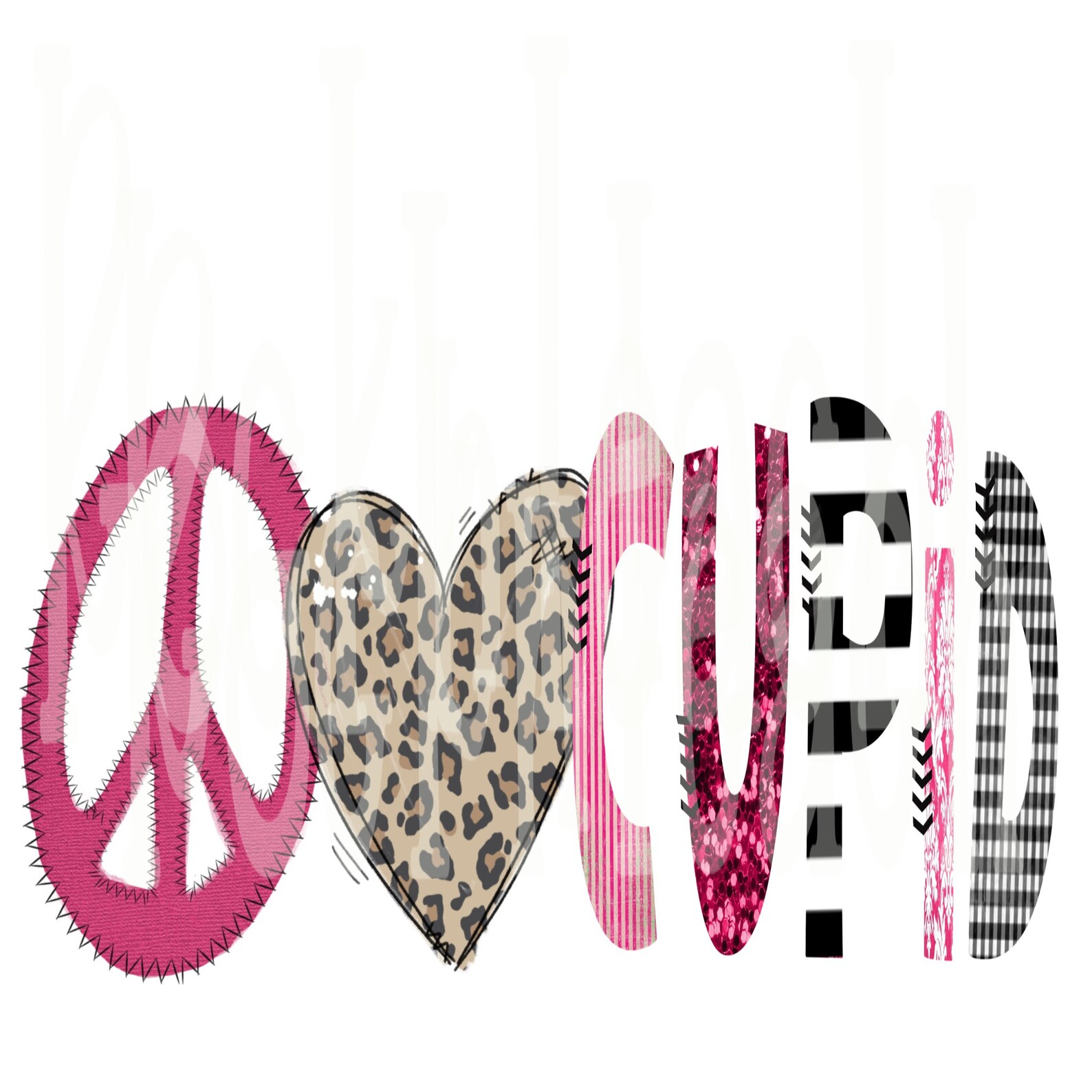 Peace love cupid pngvalentines day filesublimation  etsy Peace love cupid pngvalentines day filesublimation  etsy