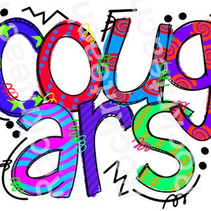 Cougars mascot png, cougars Png, bright letter mascot png, football png