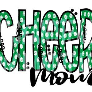 Cheer mom Png, green cheer mom Png, cheer mom sublimation download