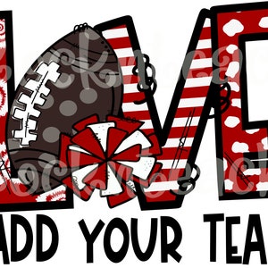 Football png, cheerleading png, love football sublimation