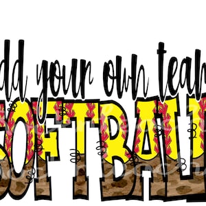 self customizable softball png, softball design, softball team name, softball letters