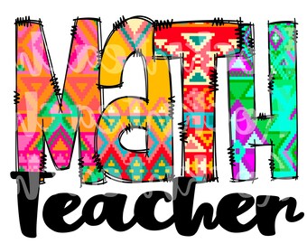 Math teacher digital png, teacher sublimation file, teacher png