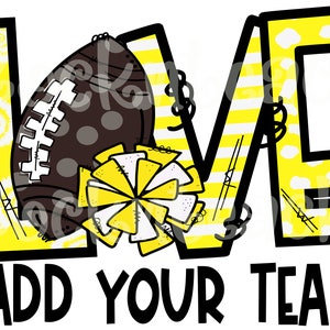 Football png, cheerleading png, love football sublimation