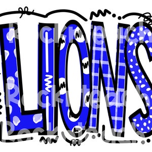 Lions Png, lion pride, lions sublimation design, blue lions png