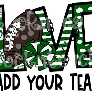 Football png, cheerleading png, love football sublimation