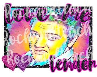 Elvis Presley love me tender plik cyfrowy/plik sublimacji/walentynkowy png
