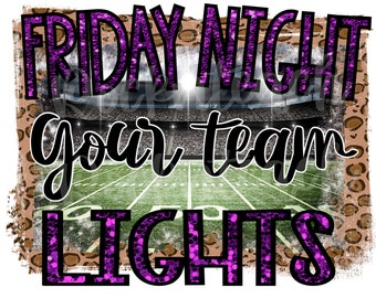 lumières du vendredi soir png / htv / sublimation png / esprit de l’école / football png / maillot de football