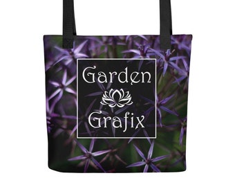Tote Bag in Purple Posey Print | Fashionable Tote Bag | Floral Tote Bag | Tote Bag for Women