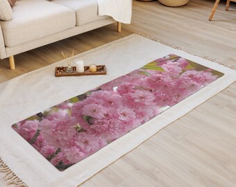 Yoga Mat for Men and Women in Cherry Blossoms Print | Floral Yoga Mat | Yoga Mat Flower | Pilates Mat | Exercise Mat