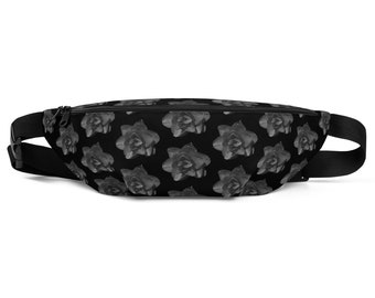 Fanny Pack in Black Rose Print | Fanny Pack Women | Fanny Pack Men | Fanny Packs Crossbody | Fanny Packs Travel | Fanny Bag