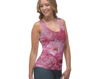 Tank Top for Women in Cherry Blossoms Print | Tank Tops for Women | Floral Shirt for Women