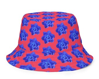 Reversible Bucket Hat in Electric Rose Print | Hats for Men | Hats for Women | Summer Hat | Beach Hat | Packable Hat | Hats for Kids