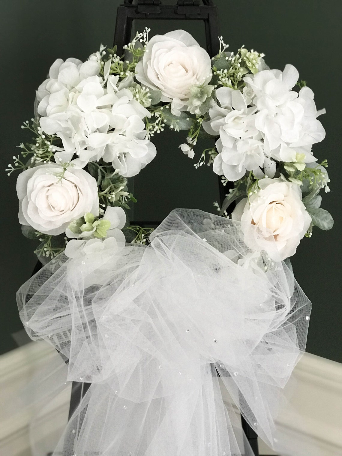 Bridal Shower Wreath Bridal Shower Door Wreath Wedding Deco Etsy