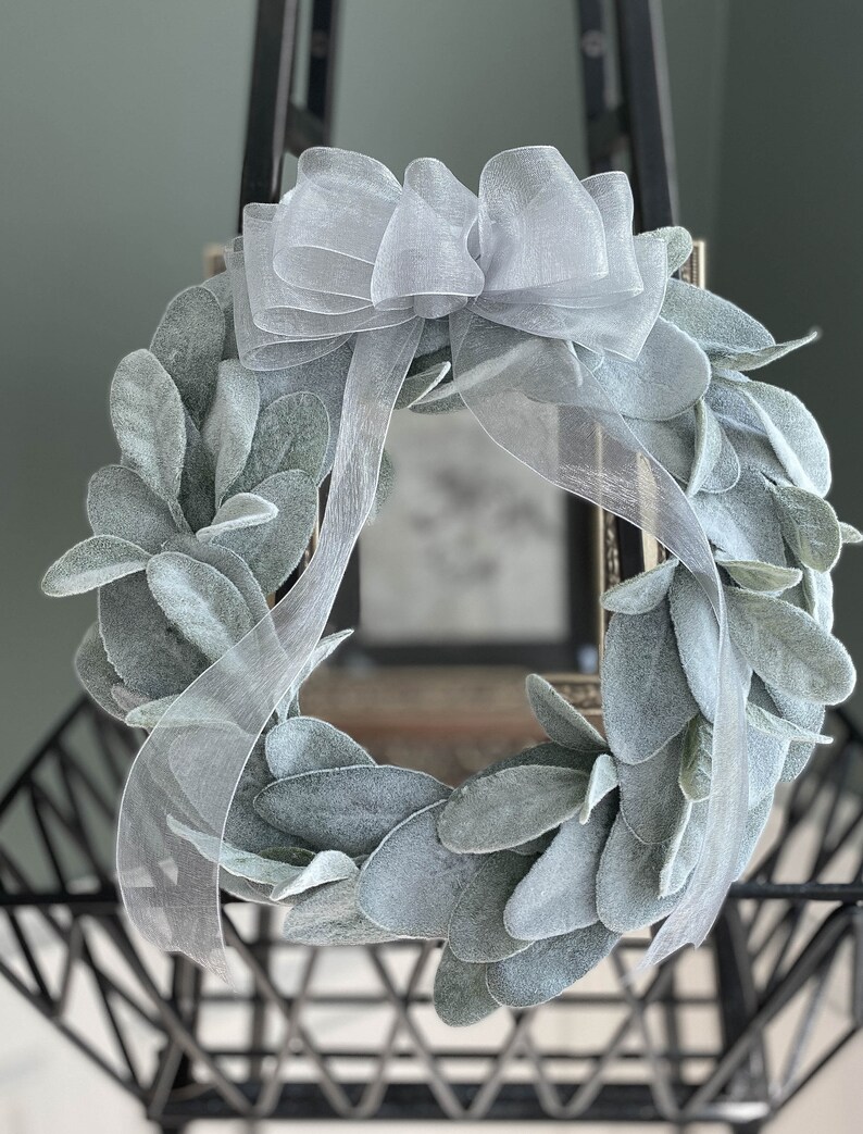 Mini Lambs Ear Wreath 8 Inch Lambs Ear Wreath Spring Etsy