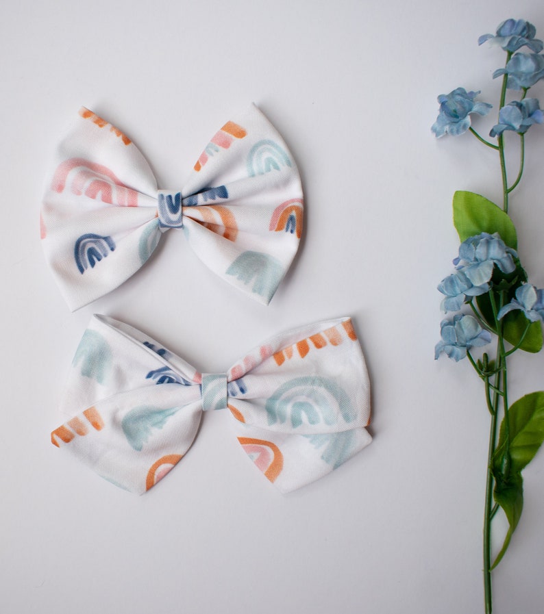rainbow baby bow