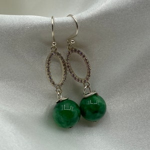 925 Jade Earrings