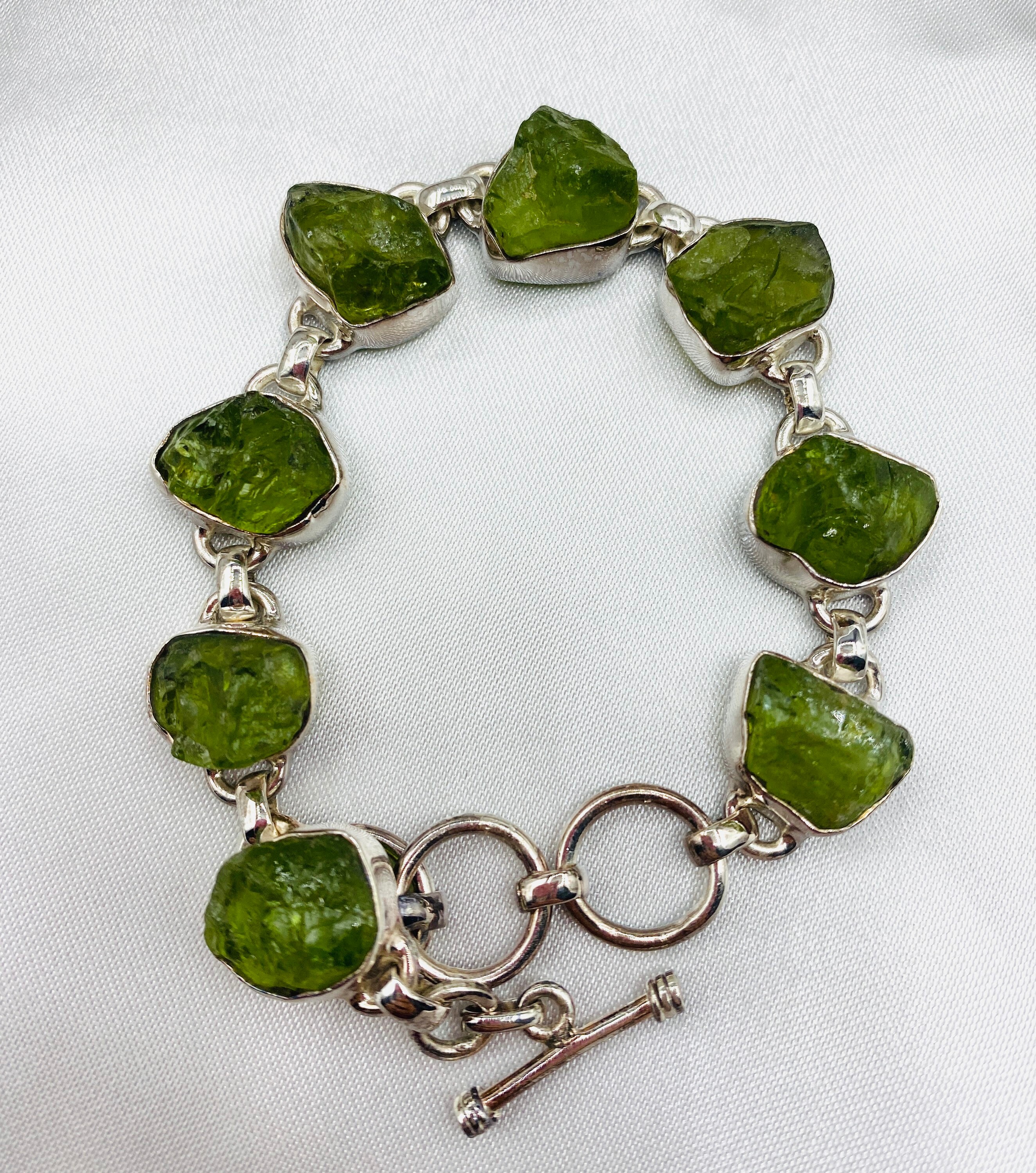 925 Peridot Bracelet Etsy