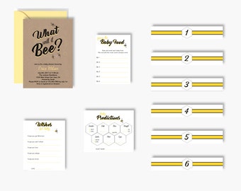 What Will it Bee Gender Reveal, Baby Shower Printable Package