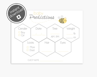 What Will it Bee Baby Prediction Cards
