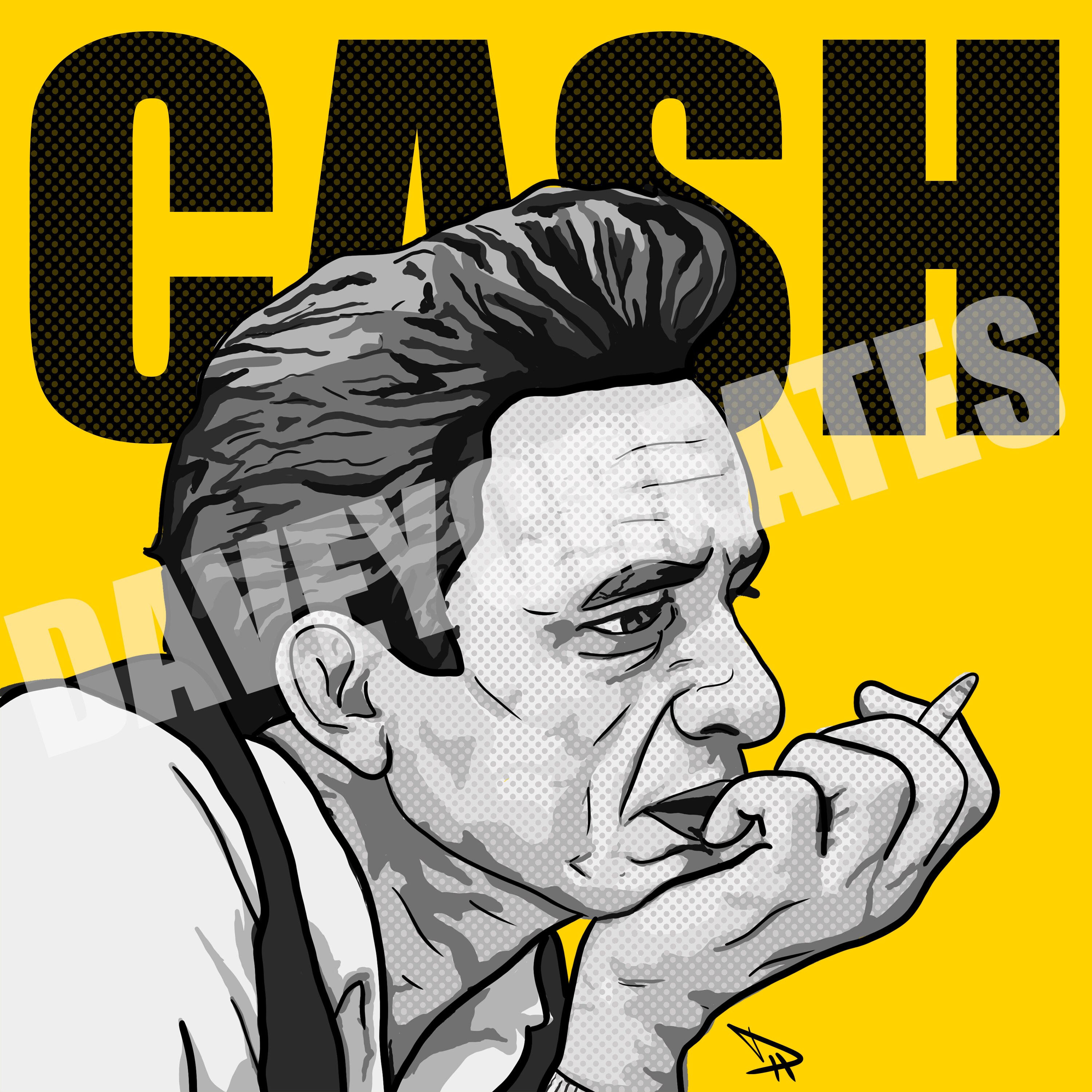 Johnny Cash Original Pop Art Digital Wall Art Impresión | Etsy