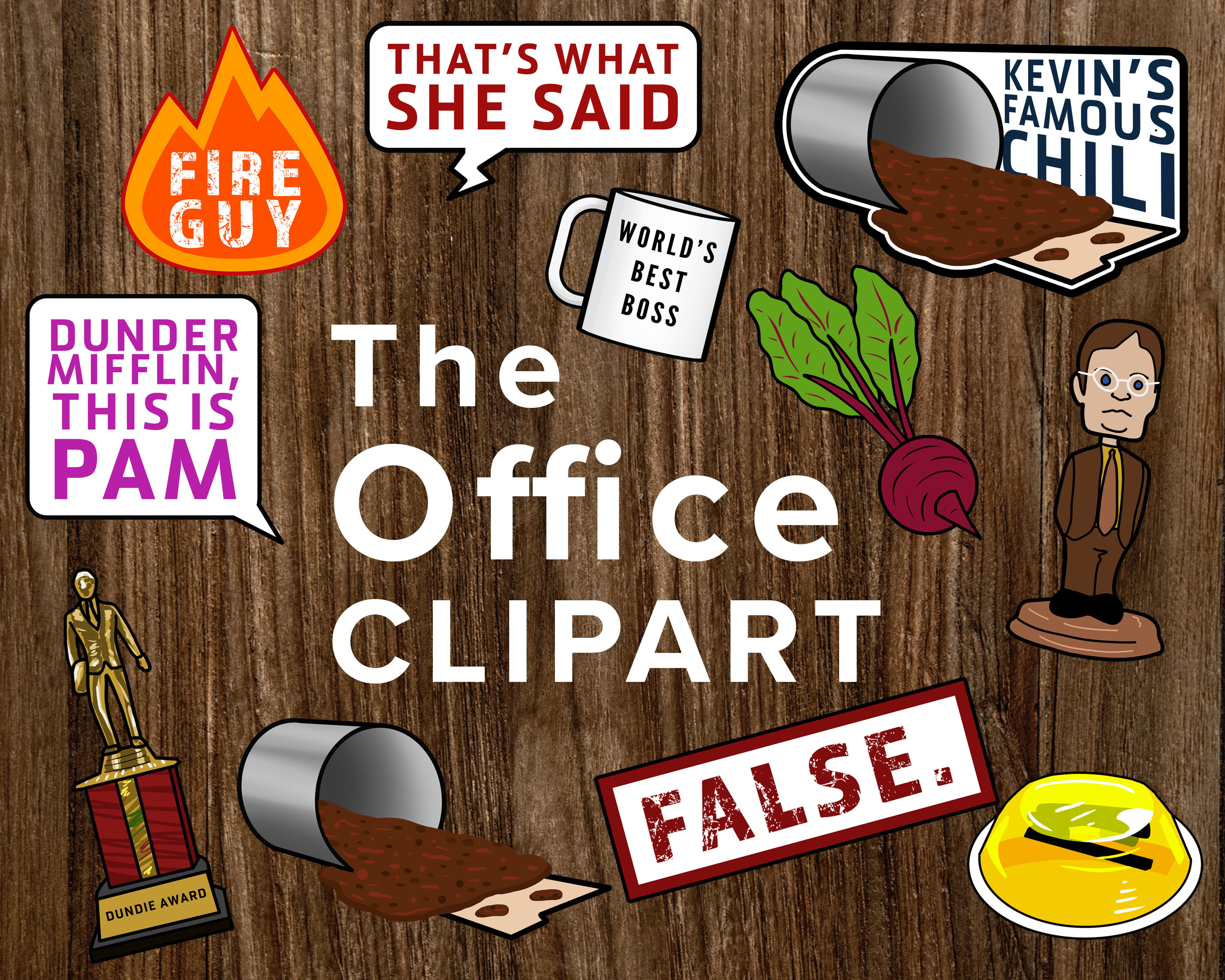 The Office Inspired Clipart Digital Download Dunder Mifflin Michael