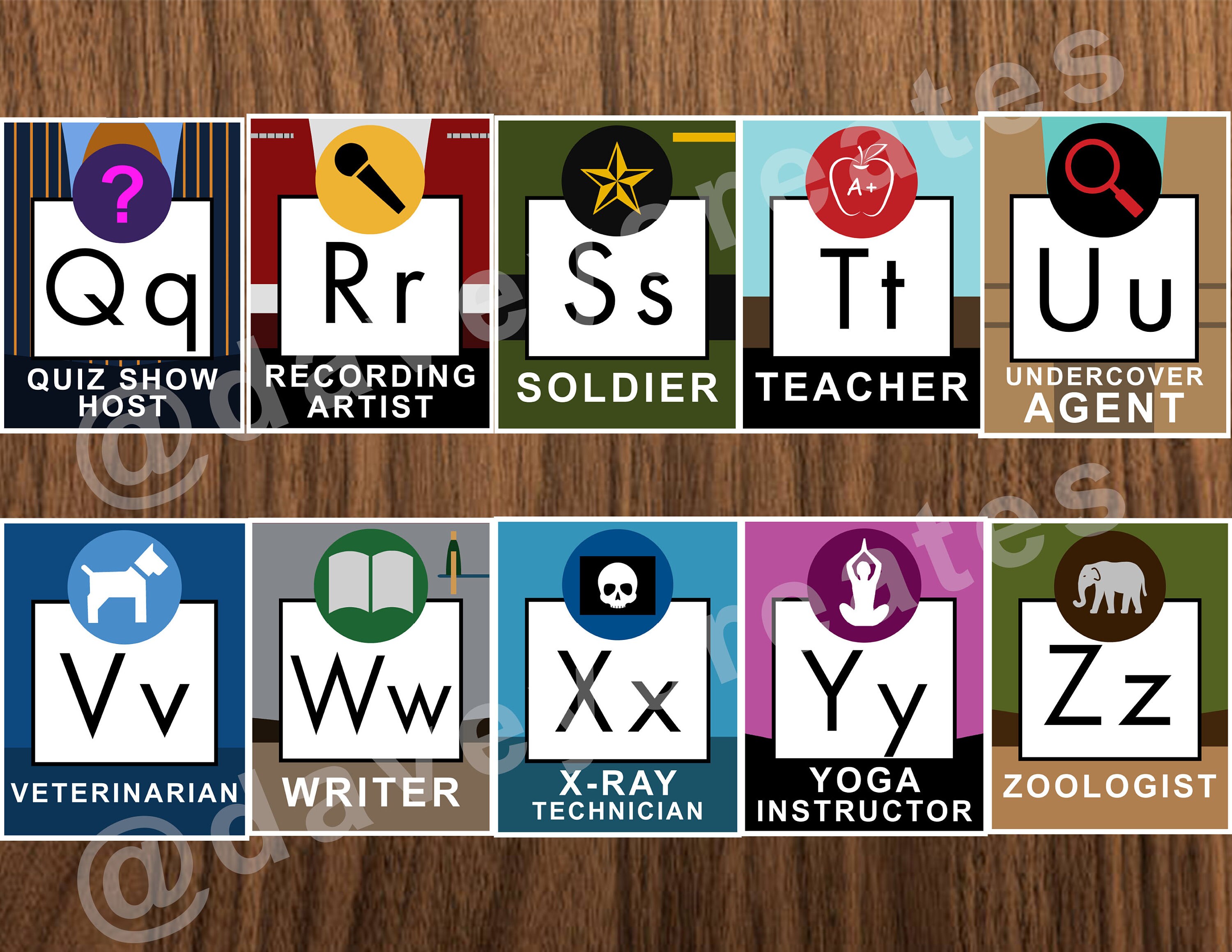 Careers And Professions Alphabet Abc Banner Teacher Etsy