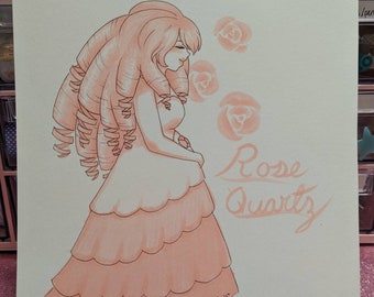 Rose Quartz marker drawing