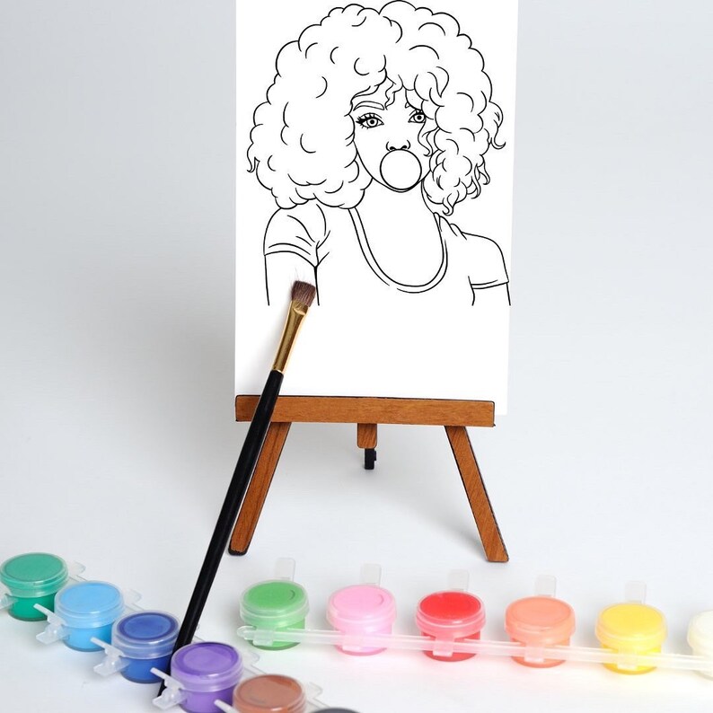 PreDrawn Paint & Sip Canvases Etsy