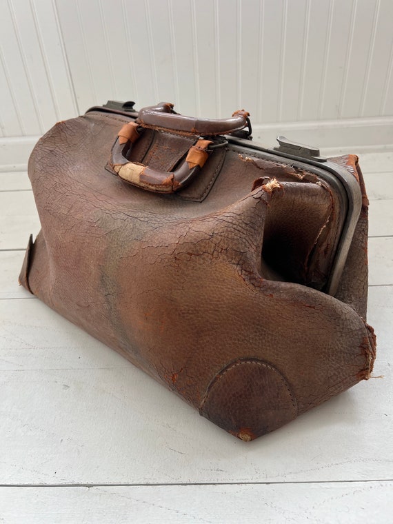 Vintage Leather Doctors Bag | Antique Doctors Bag 