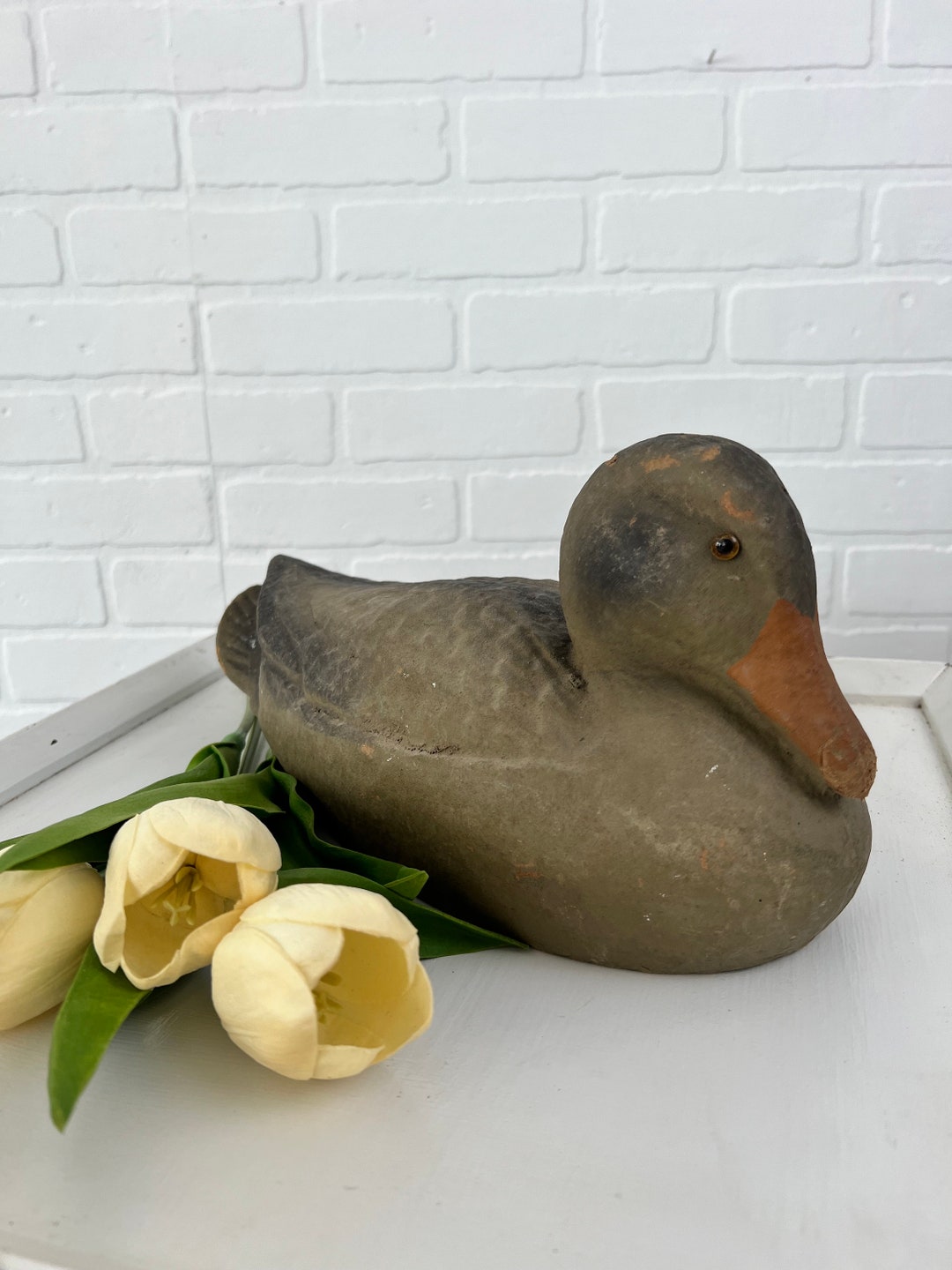 Vintage Duck Decoy Vintage Paper Mache Duck Decoy Etsy