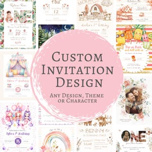 Custom Birthday Invitation: Made-to-Order Digital Design (JPEG or PDF Format)