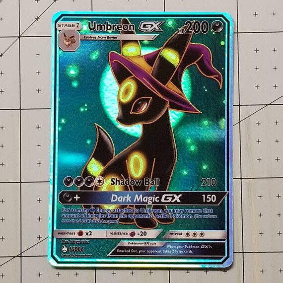 Witch Hat Umbreon Gx Full Art Rainbow Holo Custom Orica Pokemon Card