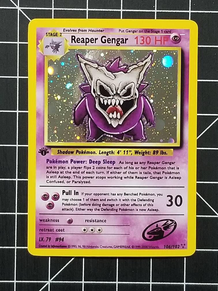 1st Edition Cosmos Holo Reaper Gengar Vintage WOTC Style | Etsy