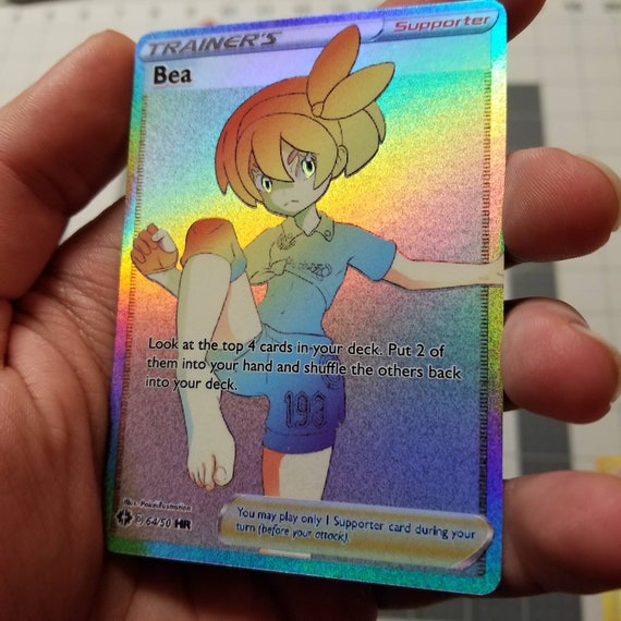Bea Trainer Hyper Rainbow Rare Holo Custom Orica Pokemon Sword Etsy Bea Trainer Hyper Rainbow Rare Holo Custom Orica Pokemon Sword Etsy
