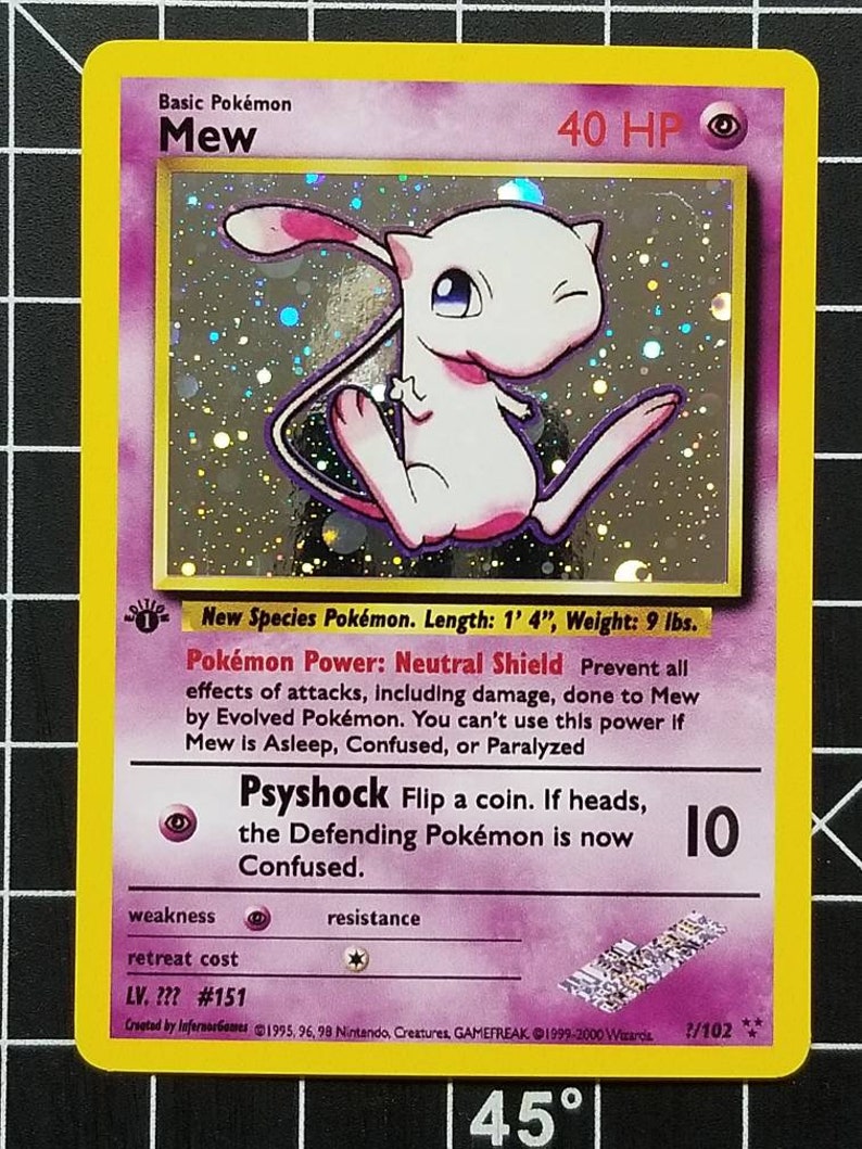 1st Edition Cosmos Holo Mew Vintage WOTC Style Custom Orica Etsy