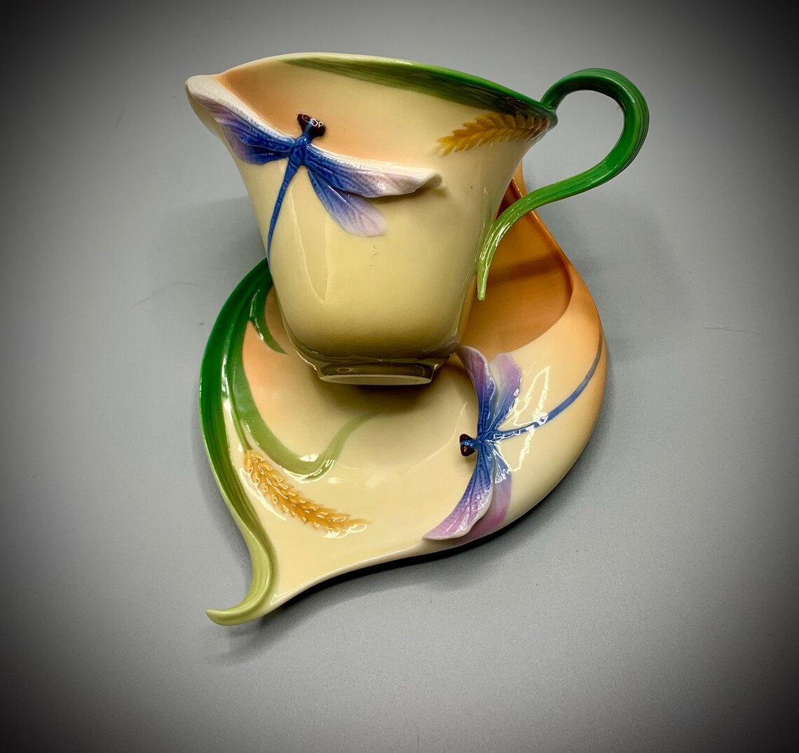franz pottery dragonfly
