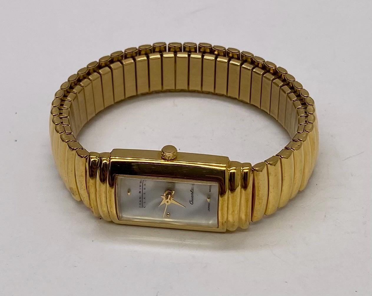 Joan Rivers Classics Gold Tubogas Wrap Bracelet Quartz Womens Watch New Battery Joan Rivers Bangle Wristwatches for sale - eBay main image 2