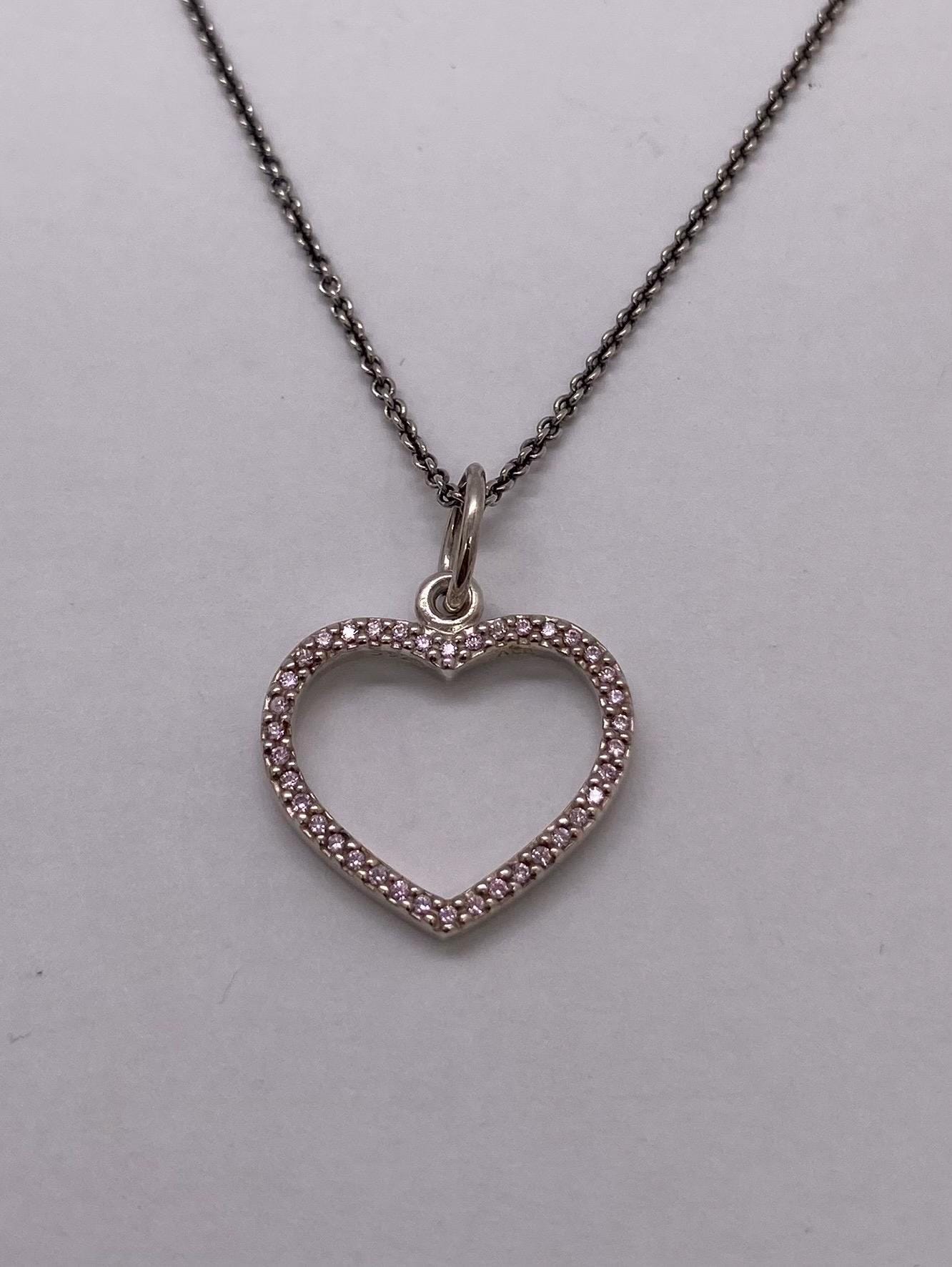 パンドラ エール 925スターリングシルバー オープンハートネックレス