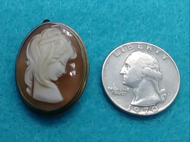 Antique Victorian Jewelry 800 Silver Cameo Shell Pendant - Etsy