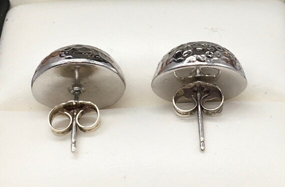 Vintage sterling silver ball stud earrings - image 3