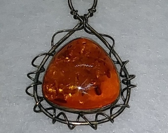 Collier Vintage En Ambre De La Baltique - Couleur Miel, Longueur 16 Pouces - Pièce Originale Des Années 70