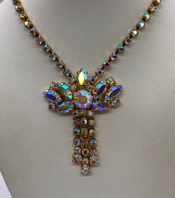 Vintage Juliana AB Rhinestone Crystal Necklace