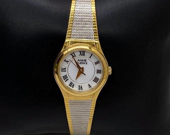 Reloj clásico vintage de dos tonos para mujer de Anne Klein