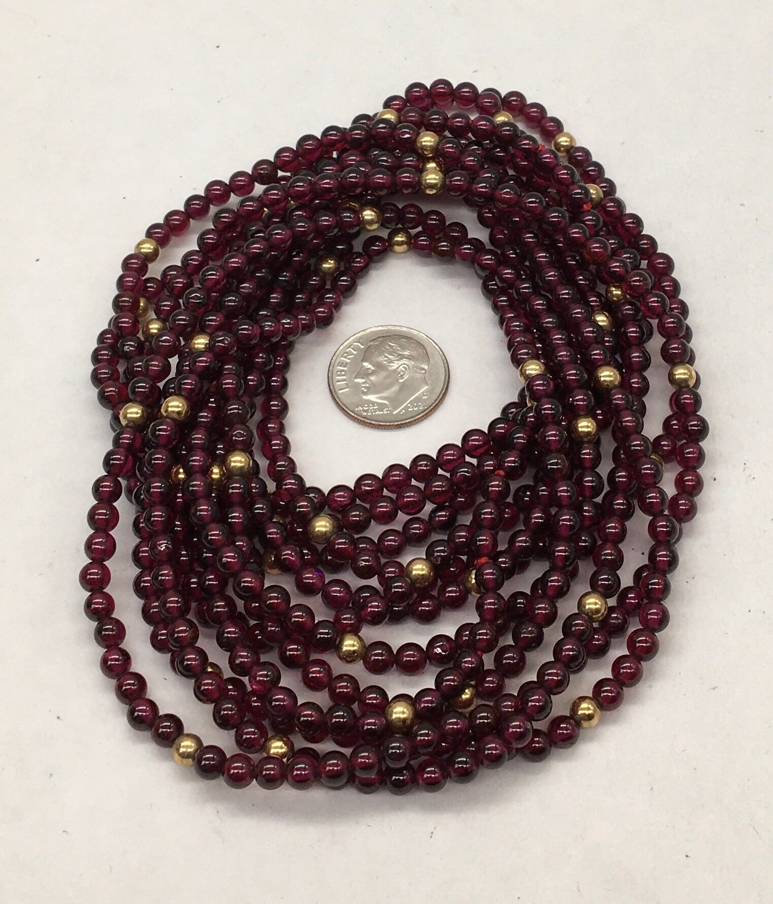 Garnet bead hotsell necklace strand