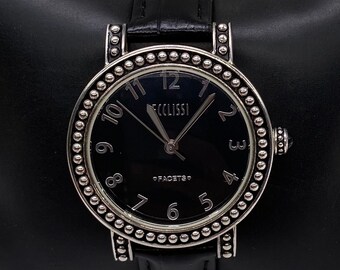 Ecclissi Watch Facets Ball Bead SS Leather Watch - Etsy Canada display picture 3