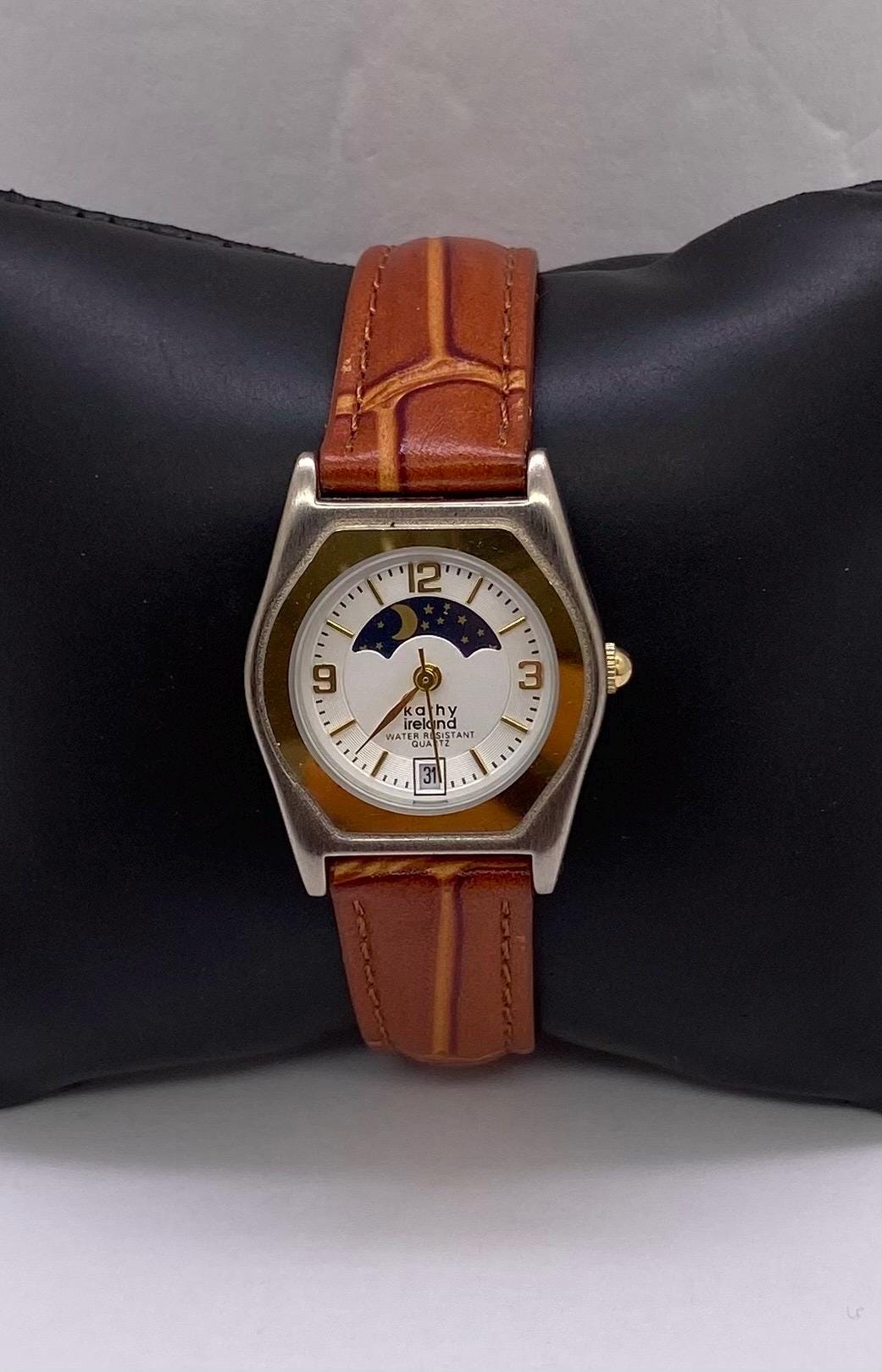 Vintage Two Tone Kathy Ireland Moonphase Date Watch Women  display picture 1